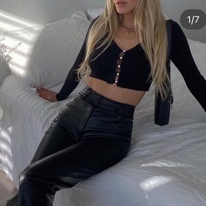 Reformation Ribbed Crop Long Sleeve